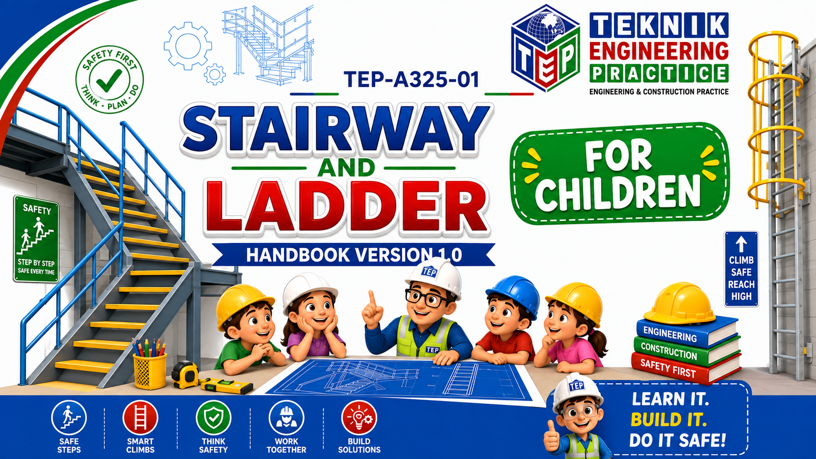 Thumbnail for TEP-A325-01 STAIRWAY AND LADDER HANDBOOK FOR CHILDREN